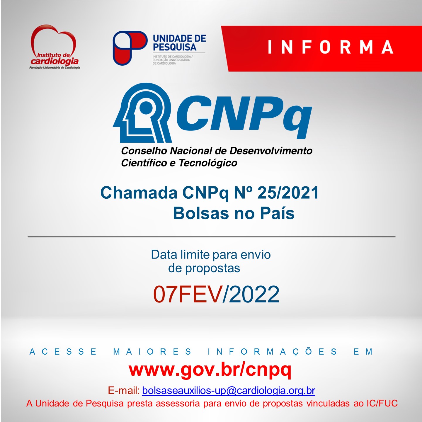 Chamada CNPq 25/2021 - Bolsas no País